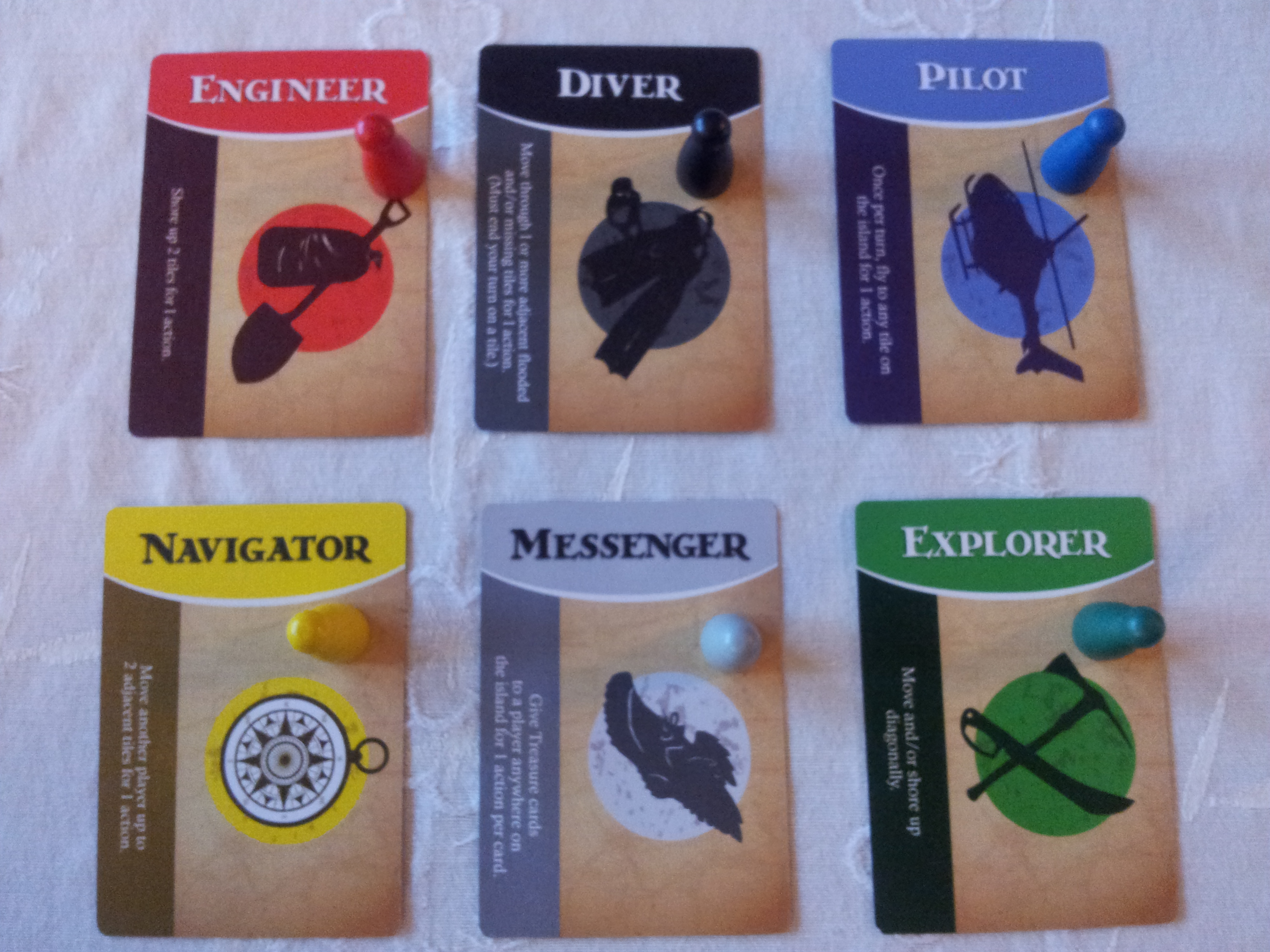 ForbiddenIslandCharacters Forbidden Island - Characters